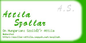 attila szollar business card